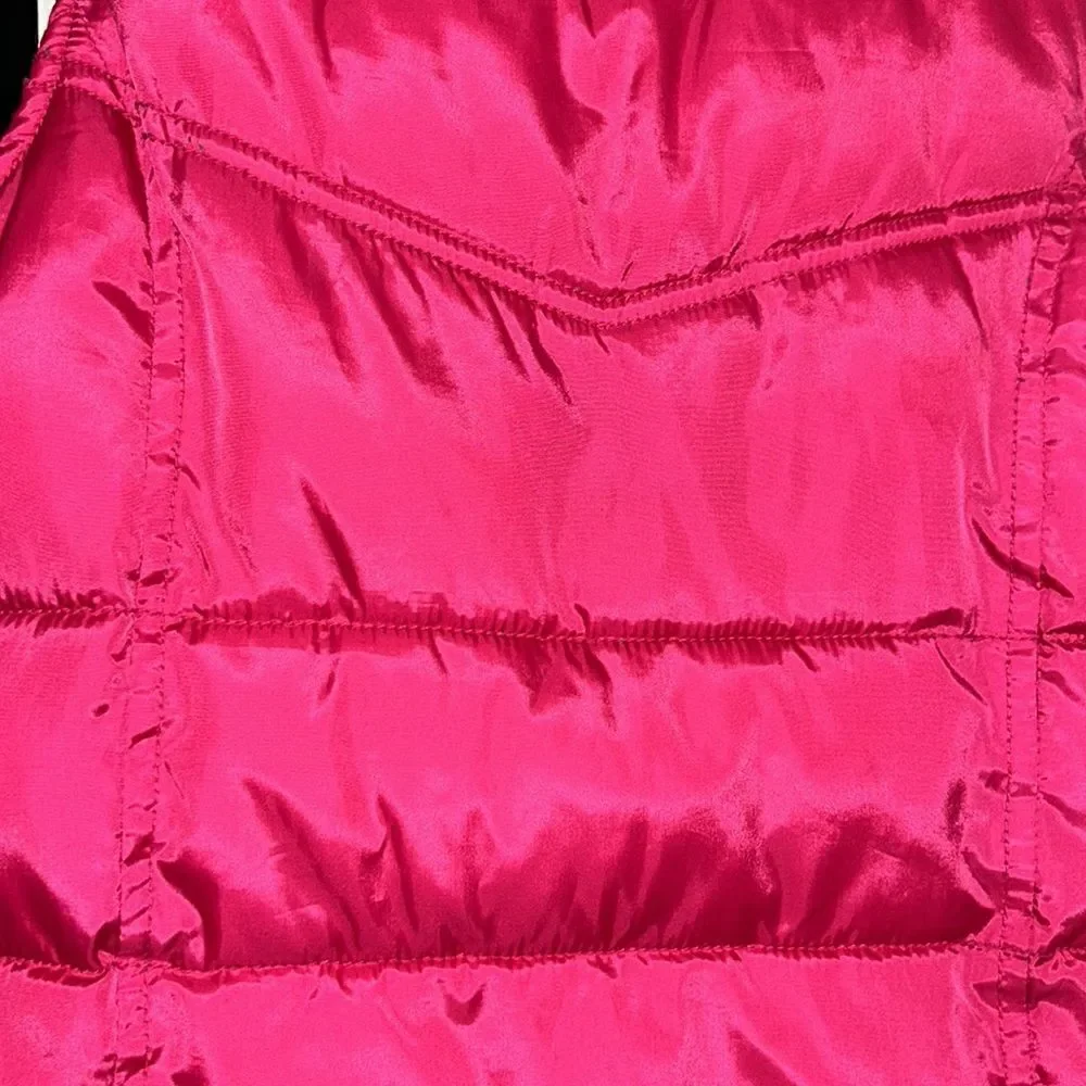 Old Navy Pink/Red Puffer Vest (Size large)
